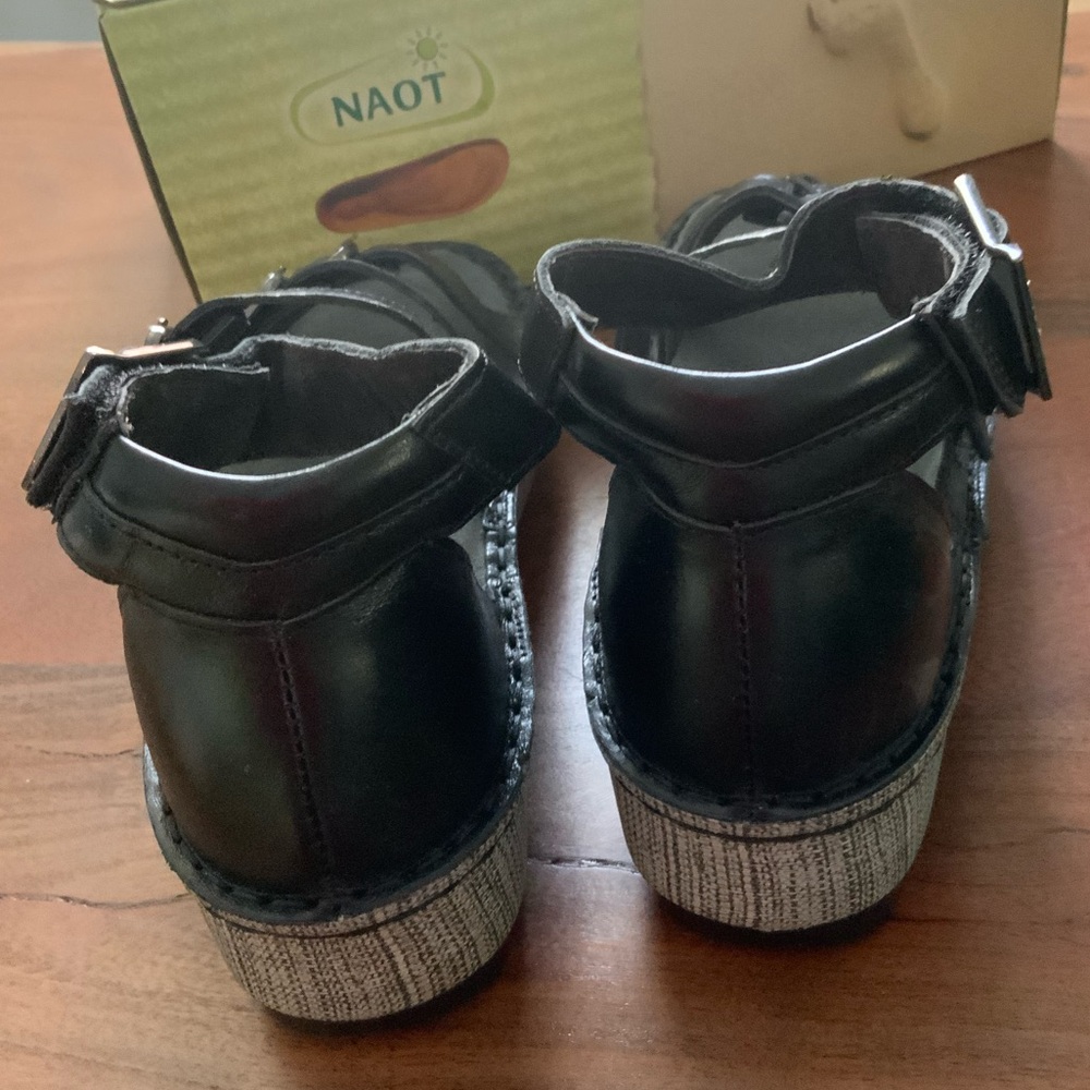 Noat Begonia Gladiator Black Strappy Sandals US 5.5, EU 36 Adjustable Comfort. - Picture 3 of 5